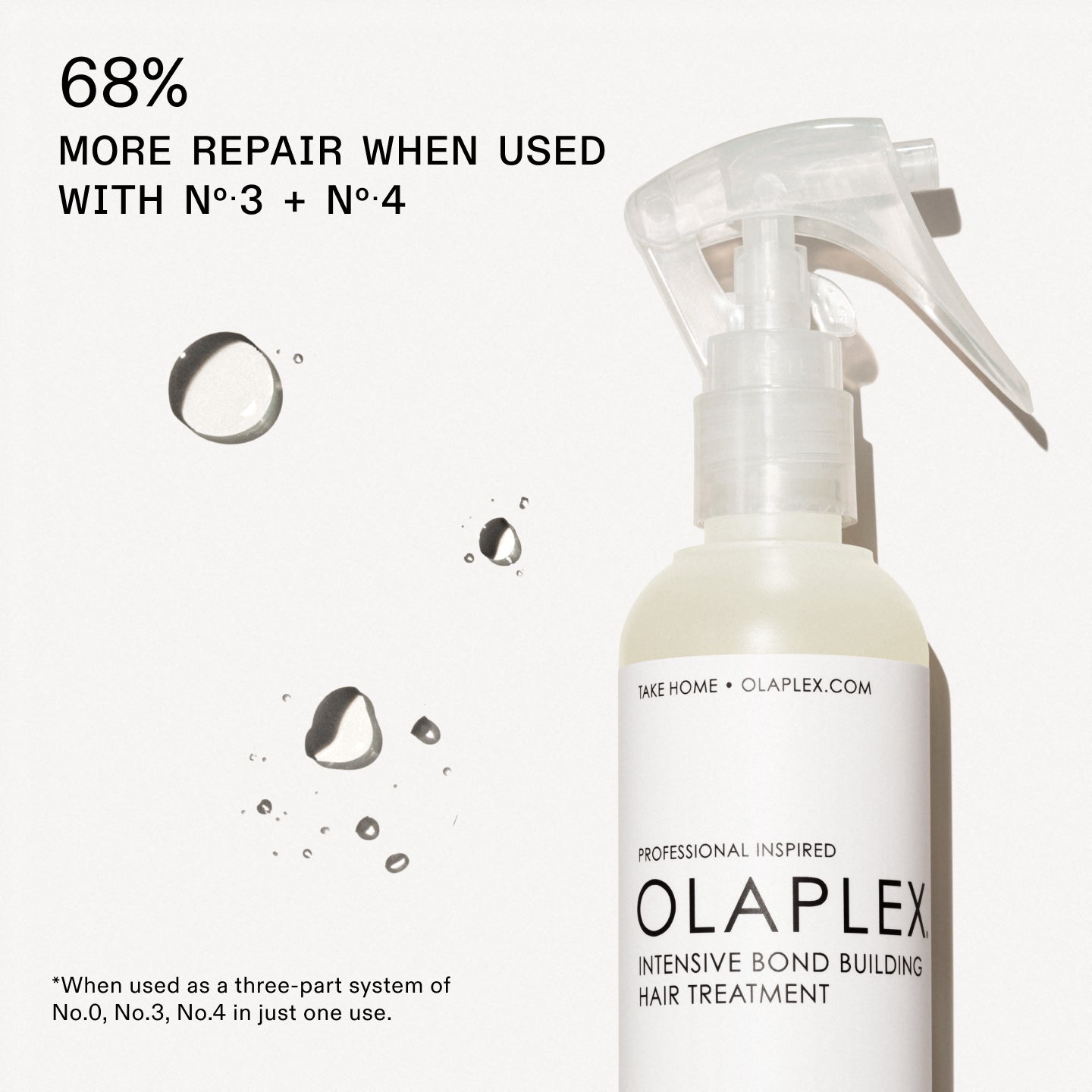 68% more repair when used with No.3 + No.4*
*When used as a three-part system of Nº.0, No.3, No.4 in just one use.