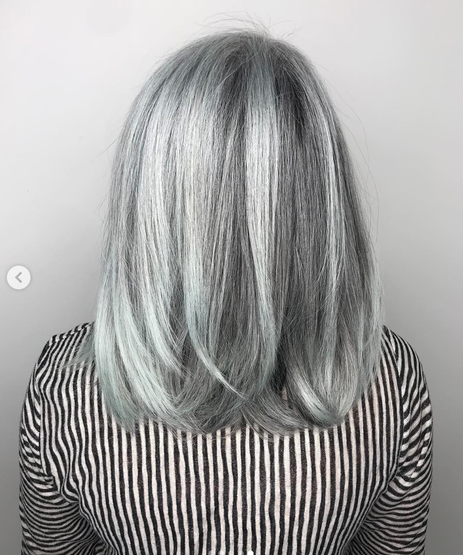 Grey hair straight best sale