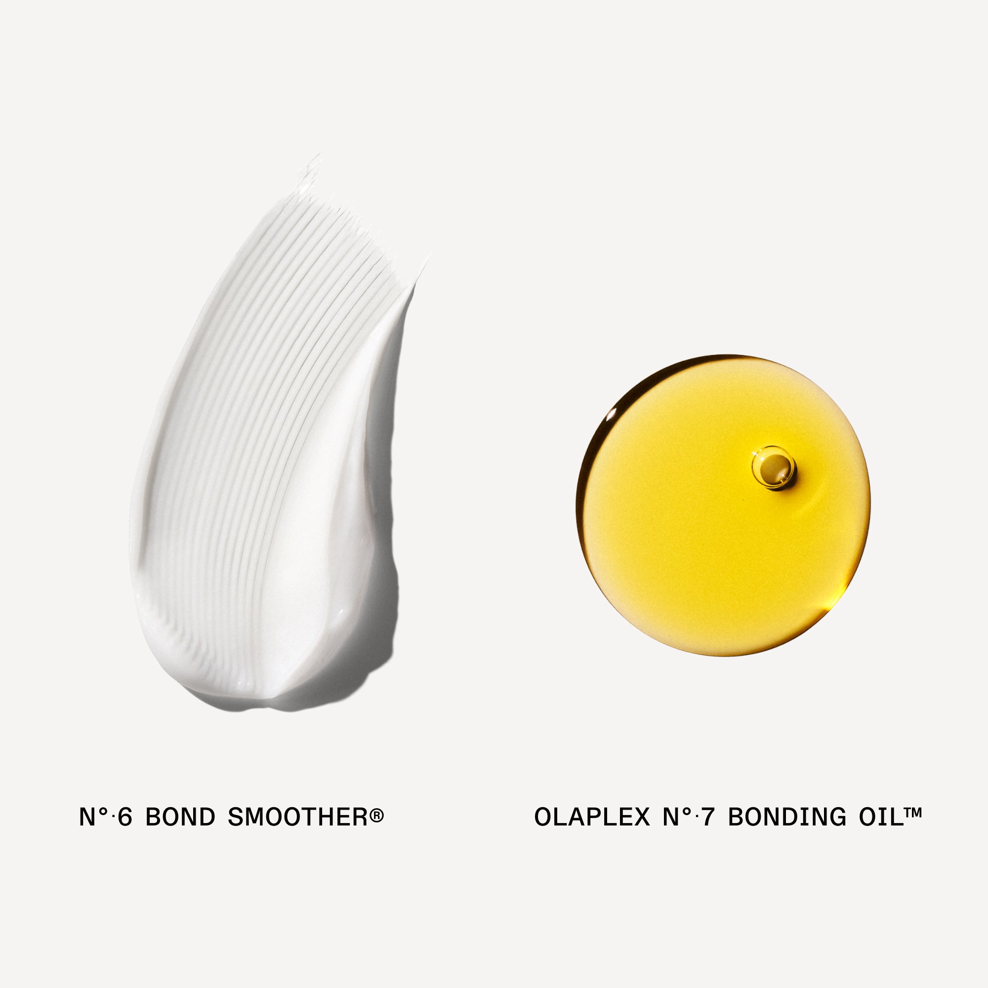 No.6 and No.7 bonding oil creamy product swatch