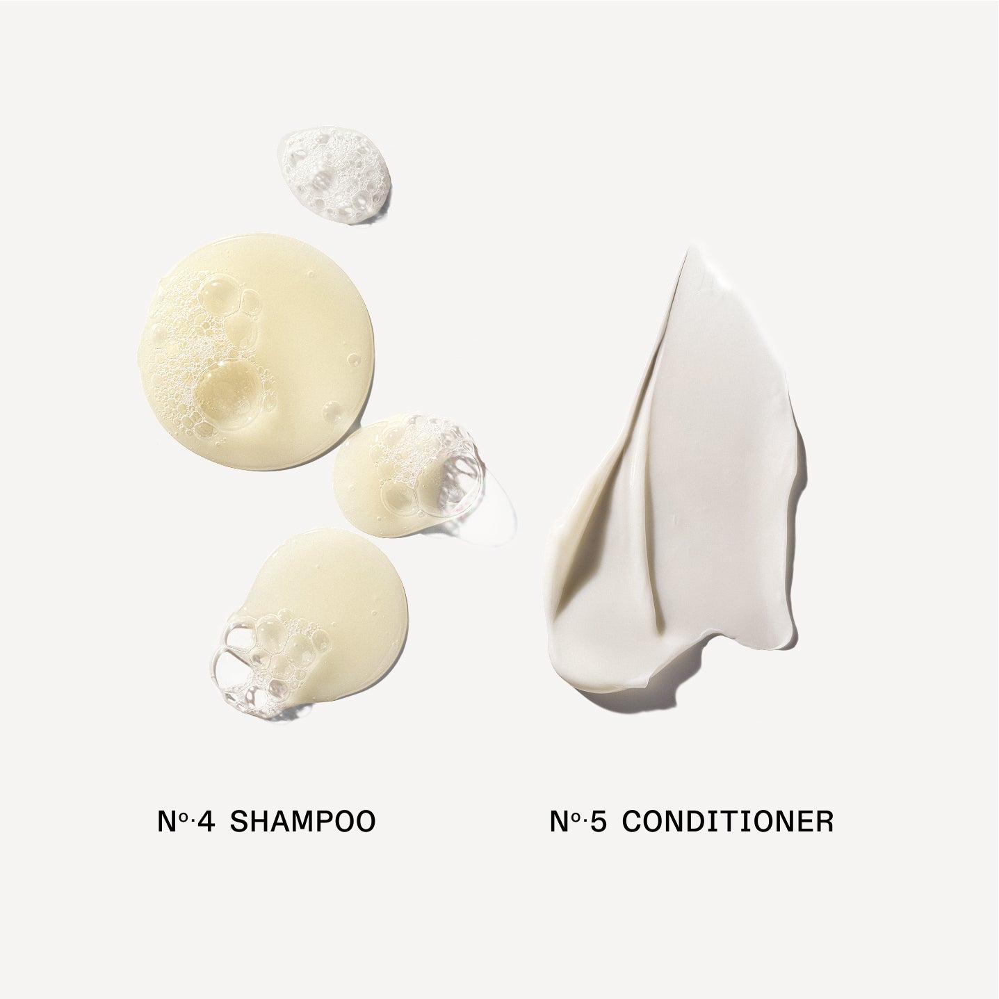 Muestra de los productos Nº.4 Bond Maintenance Shampoo y Nº.5 Bond Maintenance Conditioner