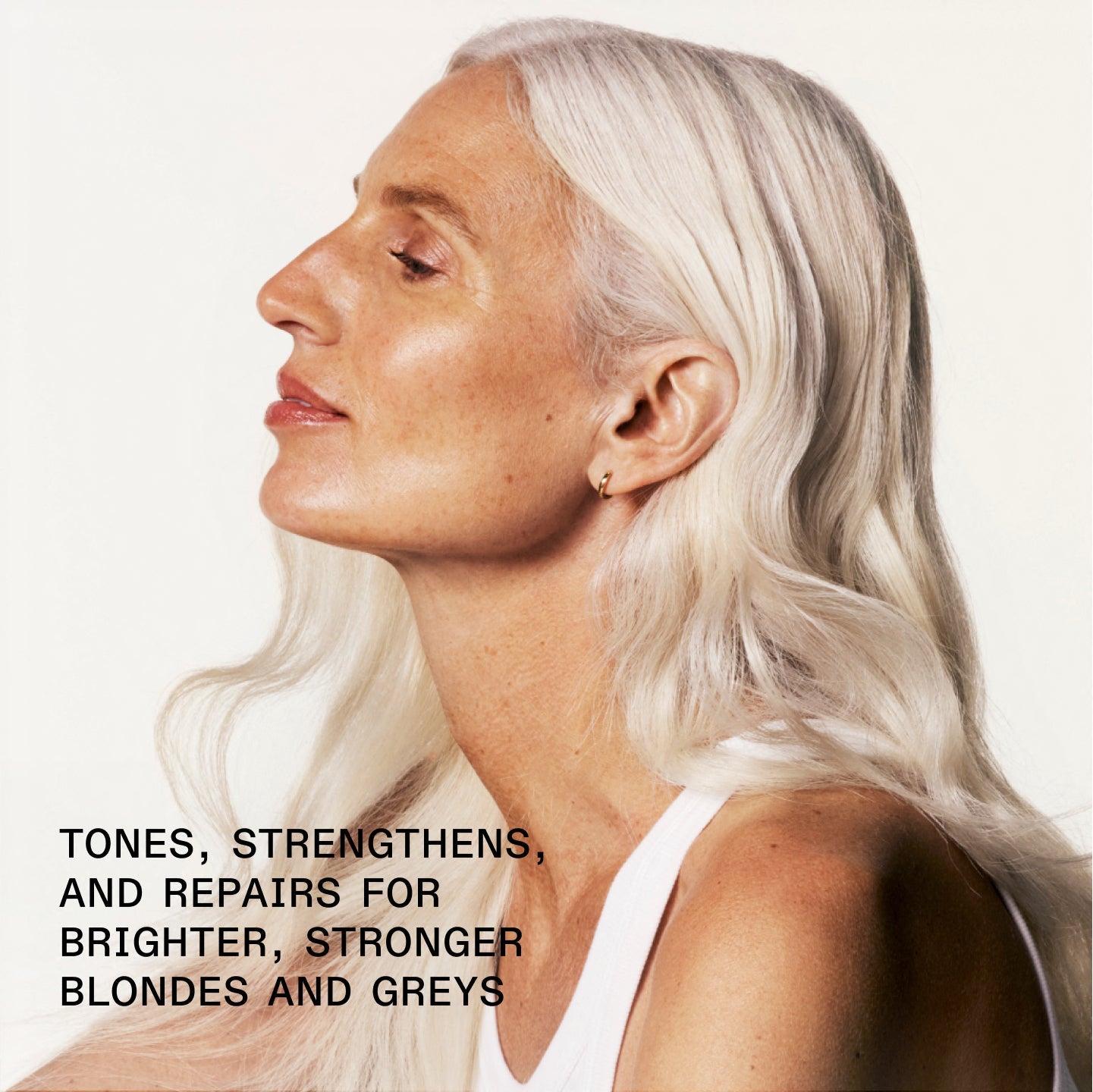 TONES, STRENGTHENS, AND REPAIRS FOR BRIGHTER, STRONGER BLONDES AND GREYS