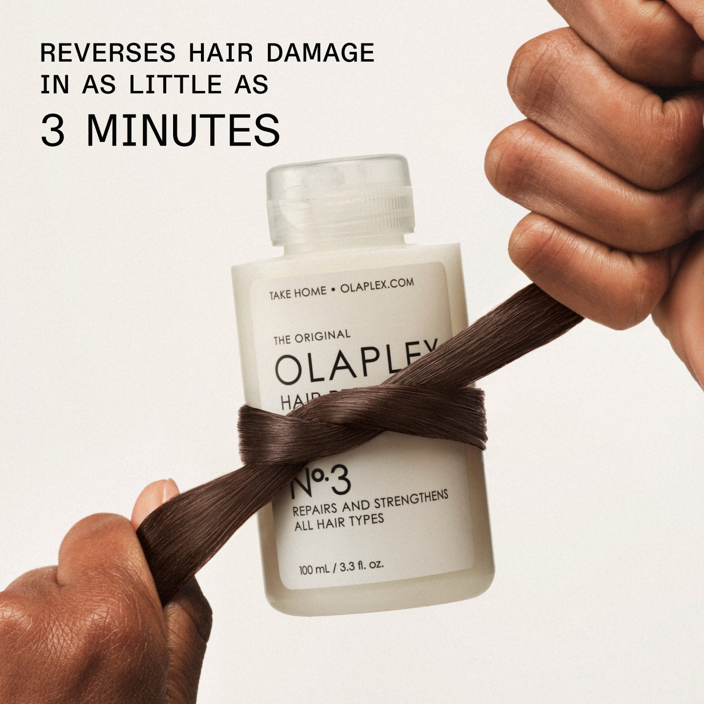 REVERSES HAIR DAMAGE IN AS LITTLE AS 3 MINUTES