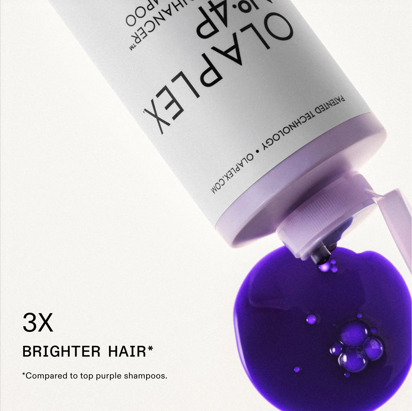CABELLO 3 VECES MÁS BRILLANTE*


*en comparación con los mejores champús morados.
