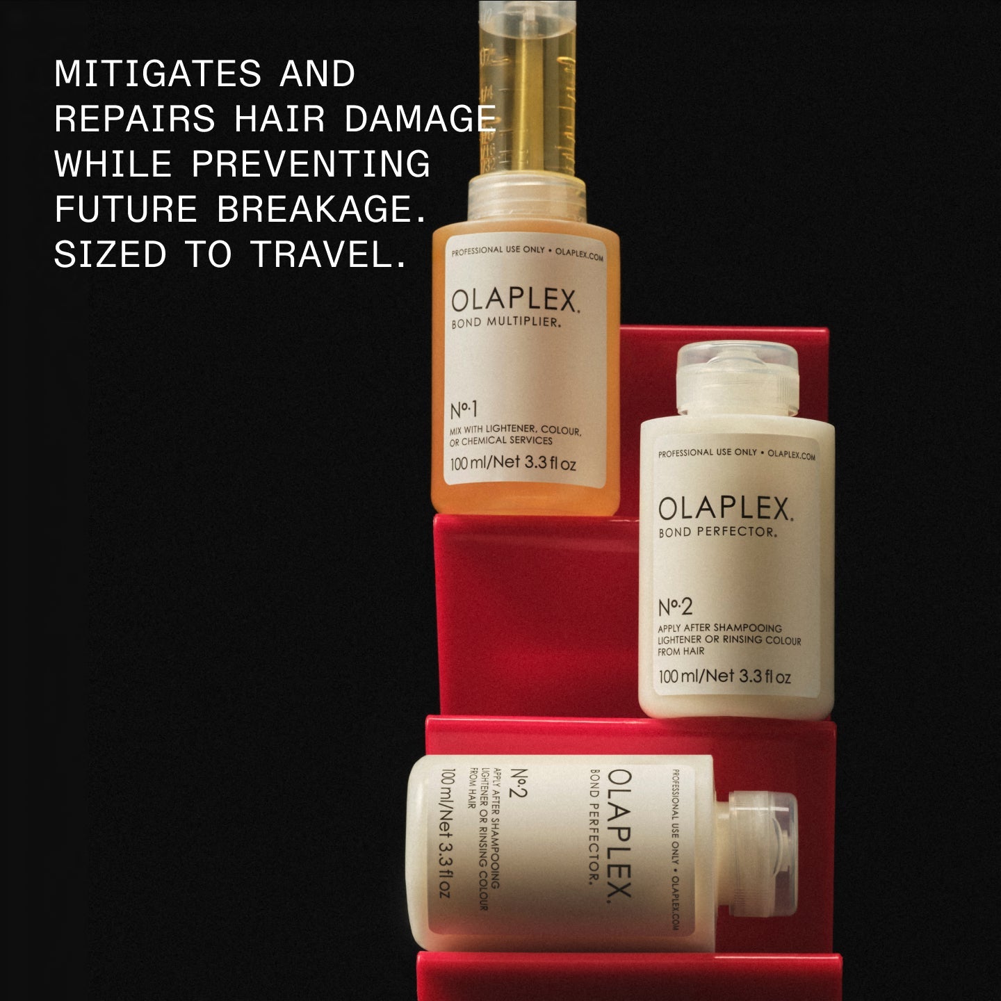 MITIGA Y REPARA EL DAÑO DEL CABELLO MIENTRAS PREVIENE FUTURAS ROTURAS. DISEÑADO PARA VIAJAR.